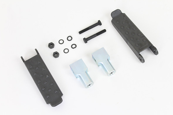 V-Twin - 49-0177 - Parkerized Rear Footpeg Set - Fits 1929-1952 Harley-Davidson WL