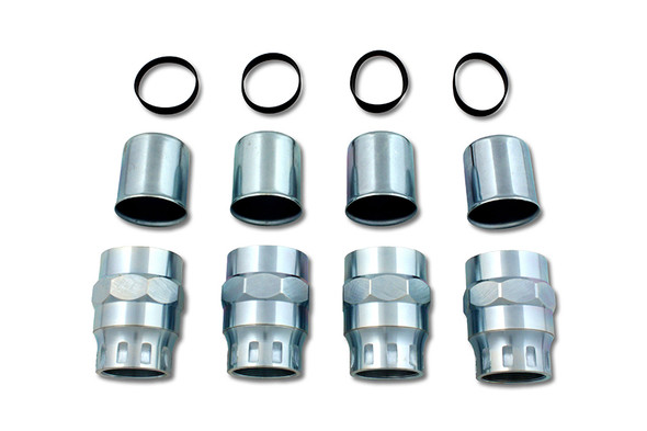 V-Twin - 49-0192 - Valve Cover Set Zinc - Fits 1937-1938 Harley-Davidson UL