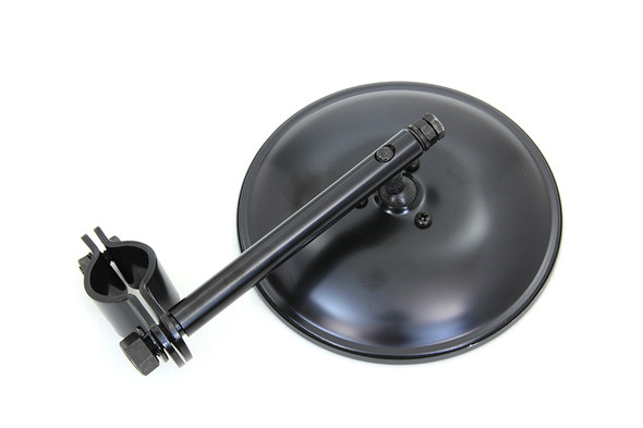 V-Twin - 49-0273 - Spring Fork Black 5 inch Mirror - Fits 1934-1957 Harley-Davidson G, 1937-1948 UL, 1936-1940 EL, 1934-1936 VL, 1941-1945 FL, 1934-1952 WL