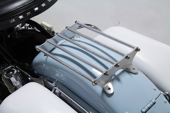 V-Twin - 49-0304 - Wyatt Gatling Old Style Polished Luggage Rack