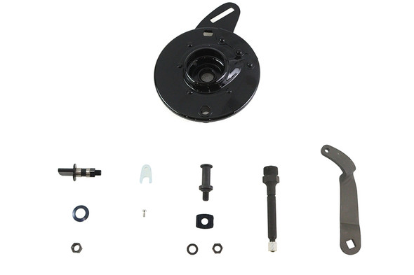 V-Twin - 49-0638 - 45 inch WL Rear Brake Backing Plate Kit Black