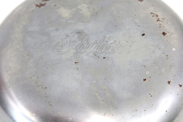 V-Twin - 49-0787 - 7 inch Script Air Cleaner Cover Raw - Fits 1920-1946 Indian Scout, 1922-1953 Chief