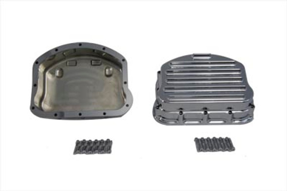 V-Twin - 49-0789 - Full Finned Panhead Rocker Box Cover Set Chrome