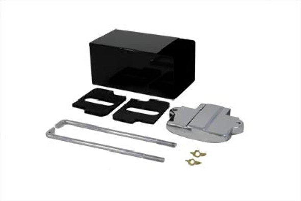 V-Twin - 49-0795 - Battery Box Kit with Top and Rods