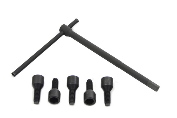 V-Twin - 49-0830 - Wheel Lug Bolt and Wrench Kit Parkerized - Fits 1941-1966 Harley-Davidson G, FL, 1936-1952 EL, W