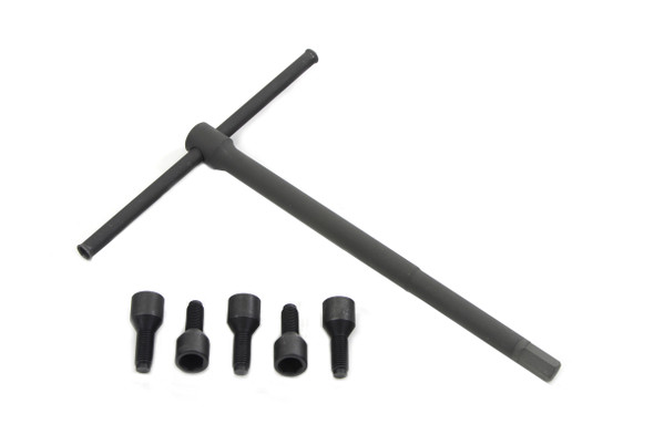 V-Twin - 49-0830 - Wheel Lug Bolt and Wrench Kit Parkerized - Fits 1941-1966 Harley-Davidson G, FL, 1936-1952 EL, W