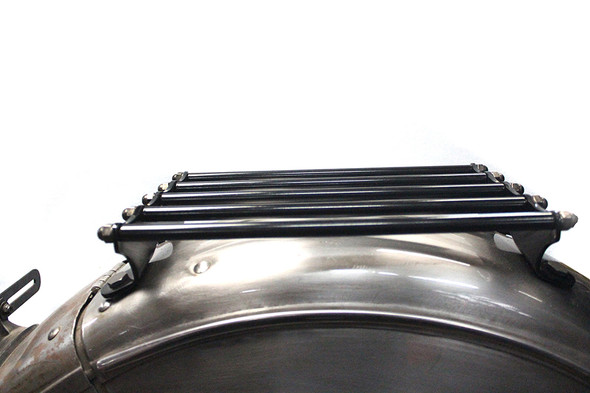 V-Twin - 49-0832 - Wyatt Gatling Vintage Black Luggage Rack - Fits 1936-1940 Harley-Davidson EL, 1941-1957 FL
