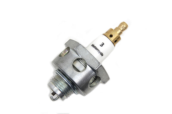 V-Twin - 49-0878 - 18mm Doering Spark Plug Set - Fits 1936-1947 Harley-Davidson G, 1930-1936 RL, 1937-1947 W, 1937-1948 U, 1926-1929 J, 1930-1936 VL, 1924-1930 JD