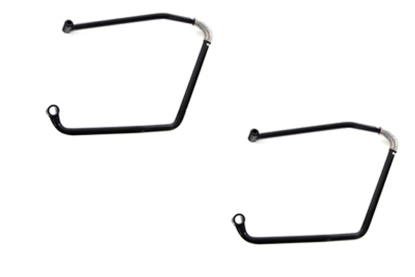 V-Twin - 49-0888 - Black Adjustable Saddlebag Support Kit