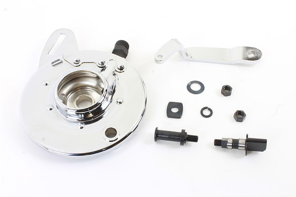 V-Twin - 49-0903 - 45 inch Rear Brake Backing Plate Kit Chrome - Fits 1941-1952 Harley-Davidson W