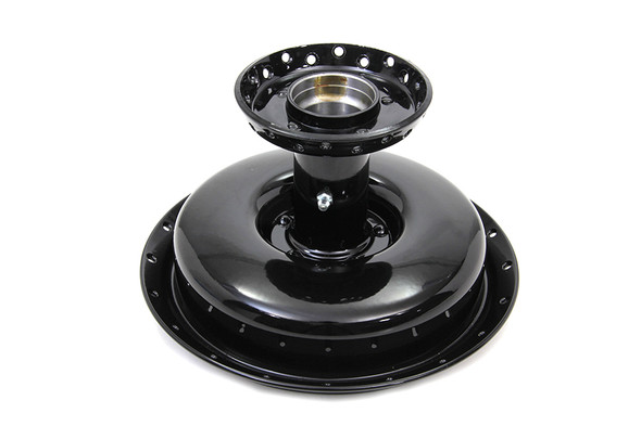 V-Twin - 49-1275 - Front Wheel Hub and Brake Drum Black