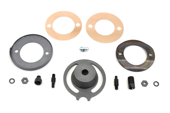 V-Twin - 49-1311 - Parkerized Front Brake Plate Cover Kit - Fits 1930-1952 Harley-Davidson WL