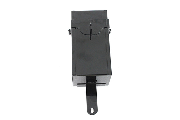 V-Twin - 49-1333 - Black Powder Coated Battery Box - Fits 1940-1963 Harley-Davidson G
