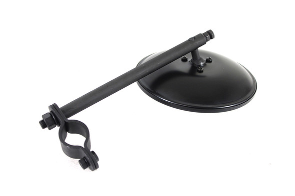 V-Twin - 49-1422 - Tall Spring Fork Black 5 inch Mirror - Fits 1934-1957 Harley-Davidson G, 1937-1948 UL, 1936-1940 EL, 1934-1936 VL, 1941-1945 FL, 1934-1952 WL