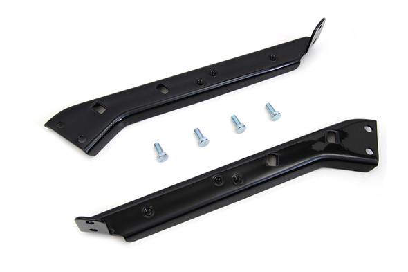V-Twin - 49-1433 - Black Saddlebag Guard Kit Brackets - Fits 1979-2013 Harley-Davidson FLT