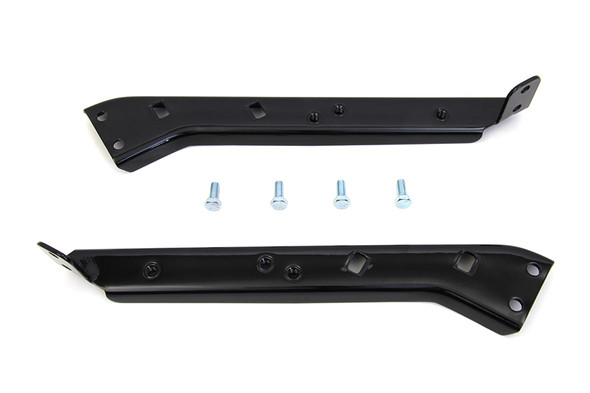 V-Twin - 49-1433 - Black Saddlebag Guard Kit Brackets - Fits 1979-2013 Harley-Davidson FLT
