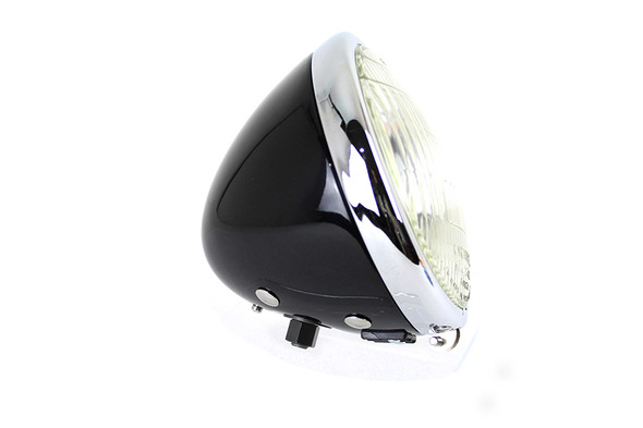 V-Twin - 49-1781 - 6-1/2 inch Round Headlamp Black
