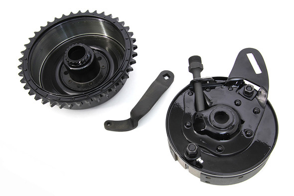 V-Twin - 49-2629 - 45 inch Rear Brake Drum and Backing Plate Assembly