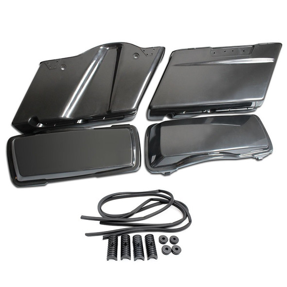 V-Twin - 49-2795 - Saddlebag Set Black - Fits 1993-2013 Harley-Davidson FLT, FLH, FLHT