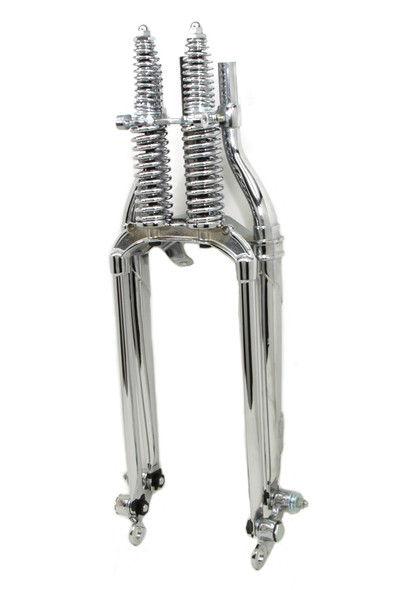 V-Twin - 49-2909 - 18 inch Inline Spring Fork Assembly Chrome
