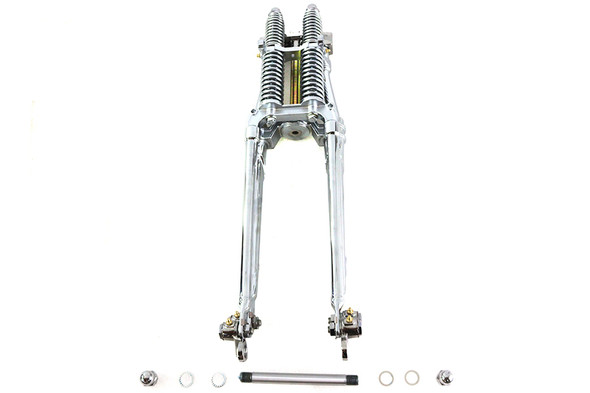 V-Twin - 49-3131 - 22 inch Tedd Narrow Spring Fork Assembly Chrome