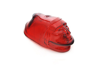 V-Twin - 49-4123 - Indian Front Fender Lamp Lens Red - Fits 1947-1953 Indian Chief