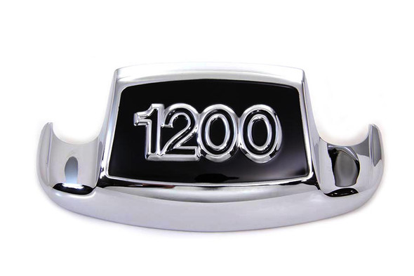 V-Twin - 50-0343 - Chrome and Black Front Fender Tip  inch1200 inch
