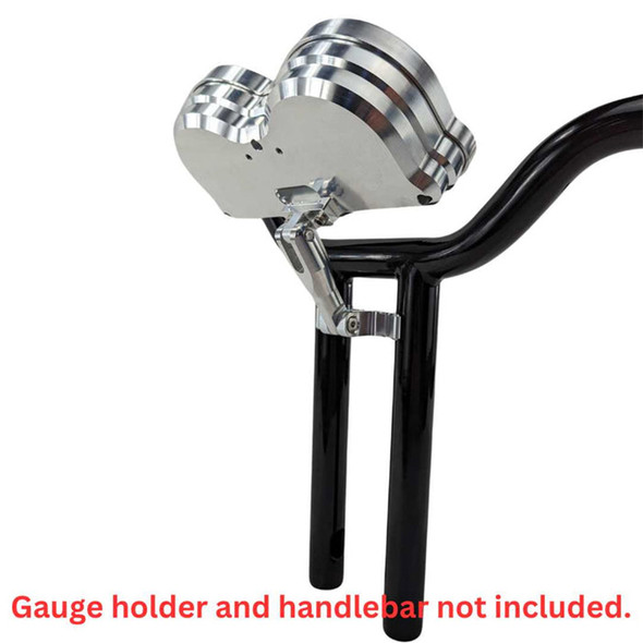 TC Bros Choppers - Pro Series Gauge Relocation Bracket for 1-1/4 Risers and T-Bars - Black