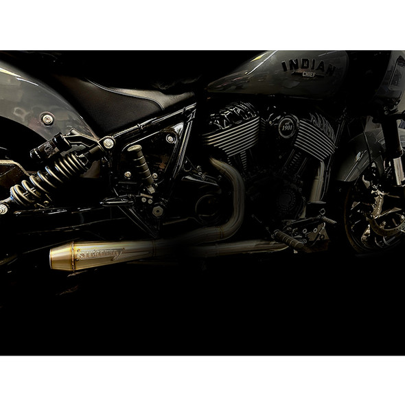 Stealth Exhaust - 2 Into 1 Stainless Exhauast fits '22-'25 Indian Chief Models Stealth Exhaust - 2 Into 1 Stainless Exhauast fits '22-'25 Indian Chief Models