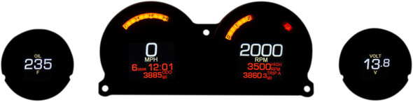 Dakota Digital MLX-8414 Four Gauge Kit for Harley Touring 2014-Up