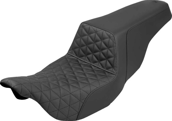 SADDLEMEN - 08012104 - Step-Up Seat - Tri-Gripper - Black - FLH/FLT '08-'24