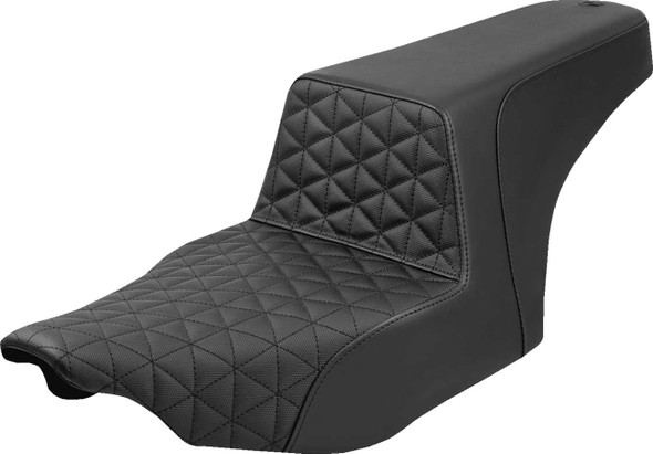 SADDLEMEN - 08012132 - Step-Up Seat - Tri-Gripper - Black - FLH/FLT '23-'25