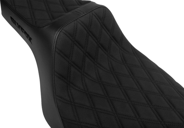 SLYFOX - 08012150 - High Noon Seat - Double Diamond - Black Logo - Black Stitch - FLH/FLT '23-'25