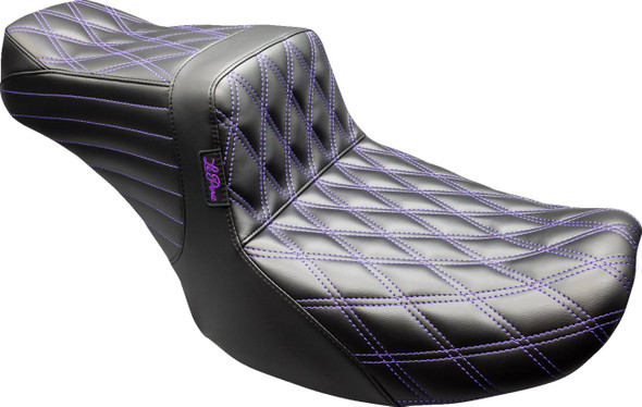 Le Pera - Purple Stitch Double Diamond Black Tailwhip Seat fits '24-'25 FLT/FLH Models