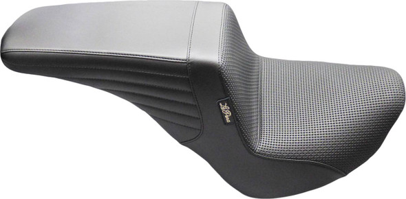 Le Pera - Black Basketweave Kickflip Up Front Seat fits '18-'25 FXBB/​FXBBS/​FXST, '18-'21 FLSL Models