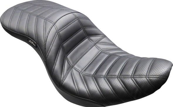 Le Pera - Track Pleated Maverick Seat fits '18-'25 FXLR/​FXLRS/​FXLRST, '18-'21 FLSB Models