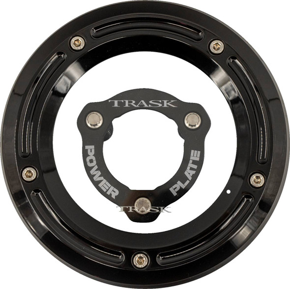 TRASK - 11070762 - Derby Cover with Power Plate - Black - Kit - '17-'25 Harley-Davidson