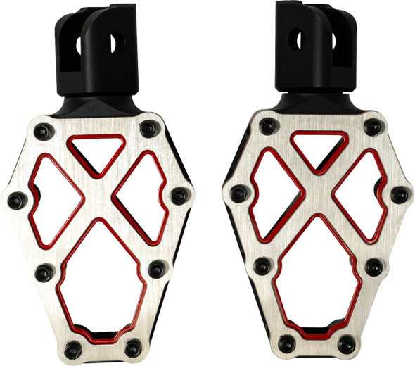 KODLIN USA - 16202765 - NXL Foot Pegs - Black w/ Red Accent