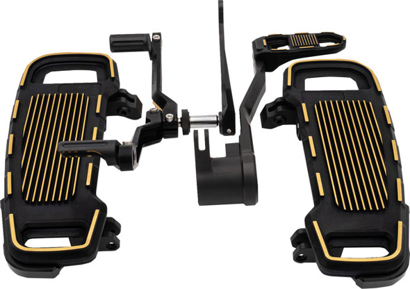 DRAG SPECIALTIES - 16230645 - Floorboard Kit - Adjustable - Black/Gold
