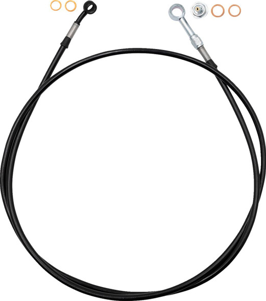 FAT BAGGERS INC. - 17416818 - EZ Install Brake Line - 60" - Black Braid