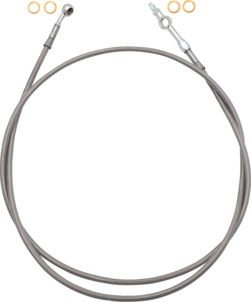 FAT BAGGERS INC. - 17416859 - EZ Install Brake Line - 65" - Stainless Steel Braid