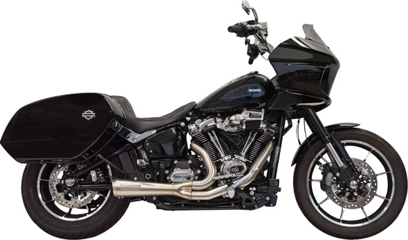BASSANI XHAUST - 18002747 - 2-into-1 Ripper Exhaust System with Megaphone Muffler - Stainless - 49-State - M8 Softail