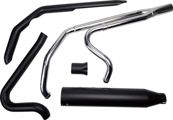 KHROME WERKS - 18002773 - 2-into-1 Outlaw-SR Exhaust System - Black - Without End Cap - Twin Cam Touring KHROME WERKS - 18002773 - 2-into-1 Outlaw-SR Exhaust System - Black - Without End Cap - Twin Cam Touring