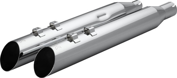 KHROME WERKS - 18011864 - HP-Plus® Slip-On Mufflers - Slash-Up - 4"- M8 - Chrome