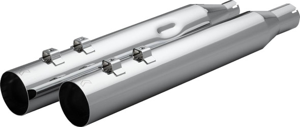 KHROME WERKS - 18011870 - HP-Plus® Slip-On Mufflers - Straight Cut - 4" - M8 - Chrome