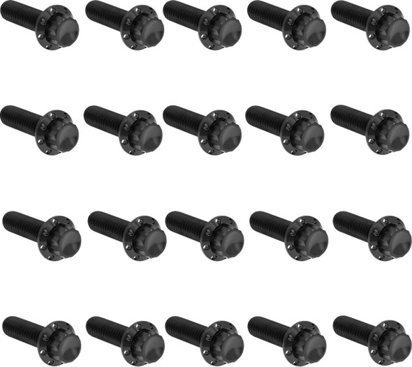 ARLEN NESS - 24011744 - Bolt Kit - Rocker Box - 12-Point - Titanium - Black