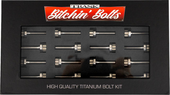 TRASK - 24011799 - Bitchin' Bolts Hardware Kit - Titanium - M8 - Rocker Box