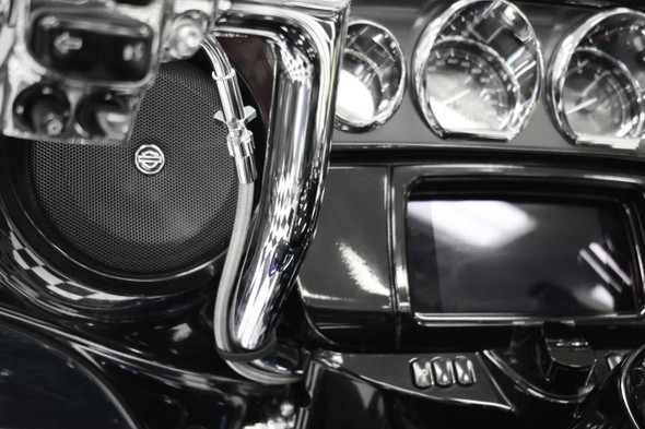 FAT BAGGERS INC. - 06621315 - EZ Install Kit - 11" Handlebars - Upper Clutch - Braided Stainless Steel/Chrome