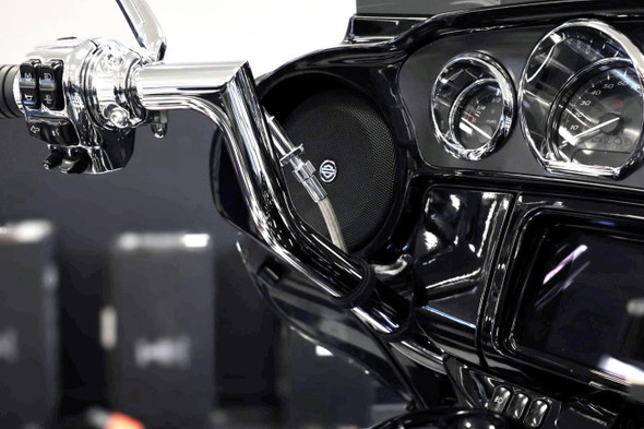 FAT BAGGERS INC. - 06621338 - EZ Install Kit - 16" Handlebars - Upper Clutch - Braided Stainless Steel/Chrome