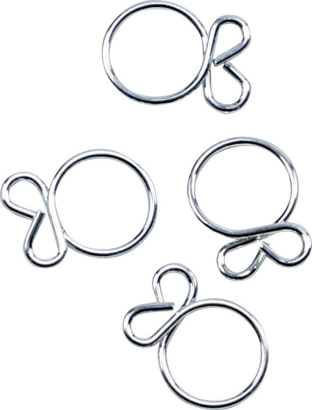 All Balls - 24011280 - Refill Clamp Kit - Fuel Line/Wire - Flat Ear - Silver - 11.5 mm - 4 Pack